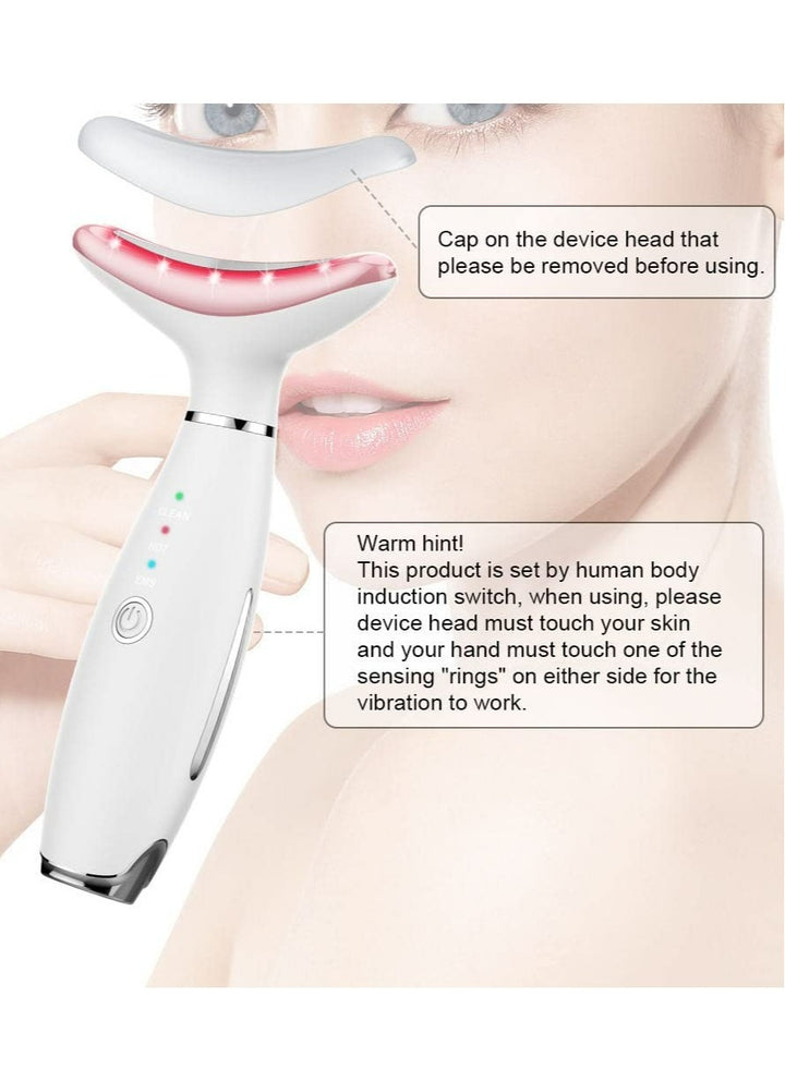 Beauty Machine Neck Firming Massager + Skin Scrubber Black Head Remover with 4 Modes