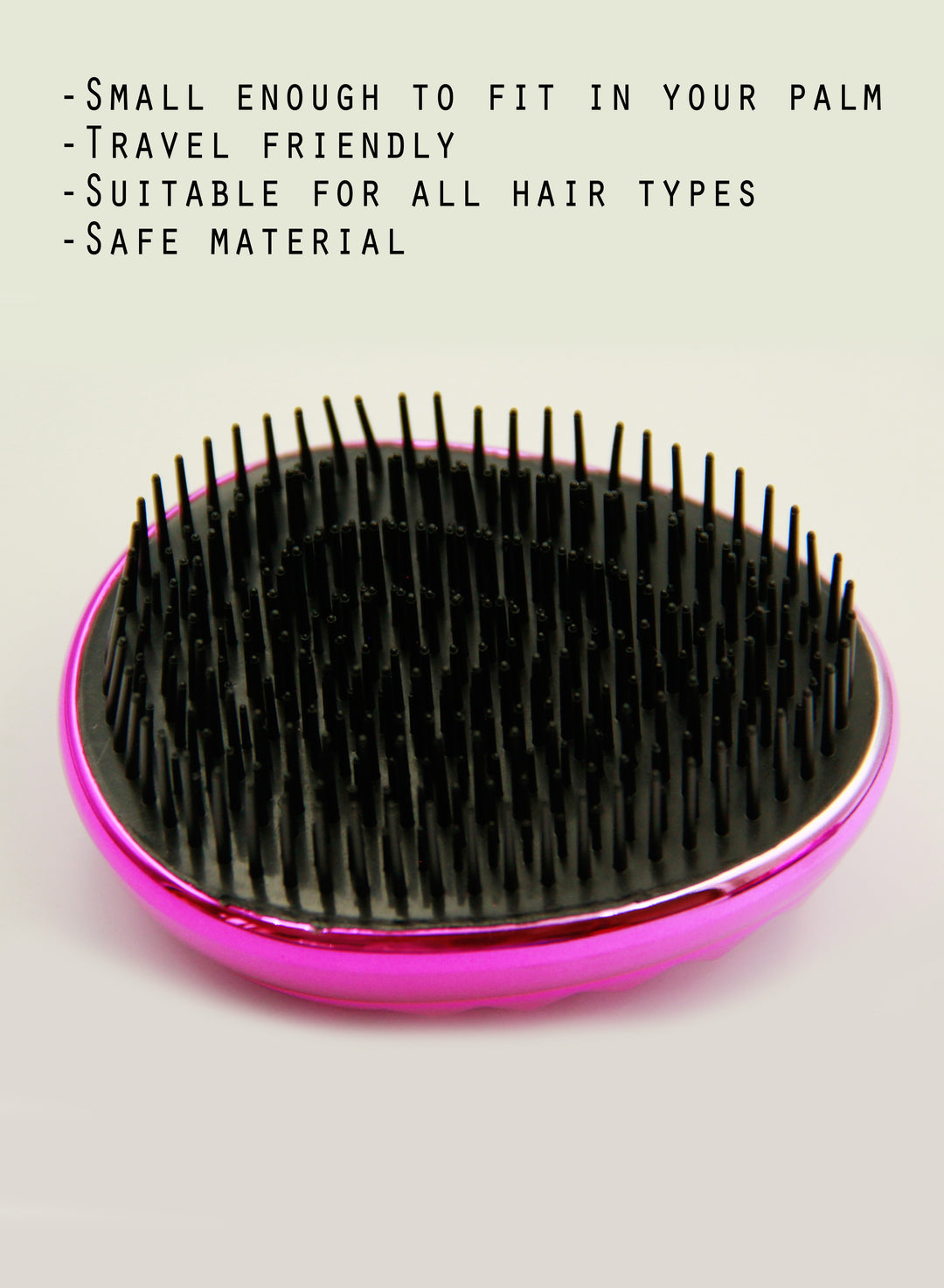 Mini Hair Brush Styling Detangler Hair Scalp Massage Comb - Pink