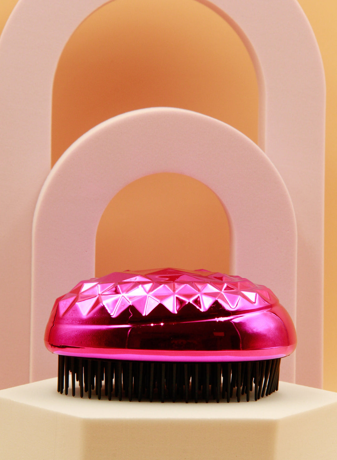 Mini Hair Brush Styling Detangler Hair Scalp Massage Comb - Pink