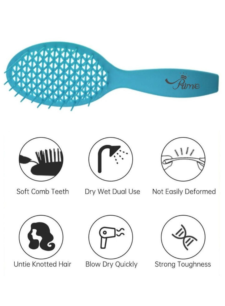 Wet Curly Detangling Hair Scalp Massage Comb- Blue