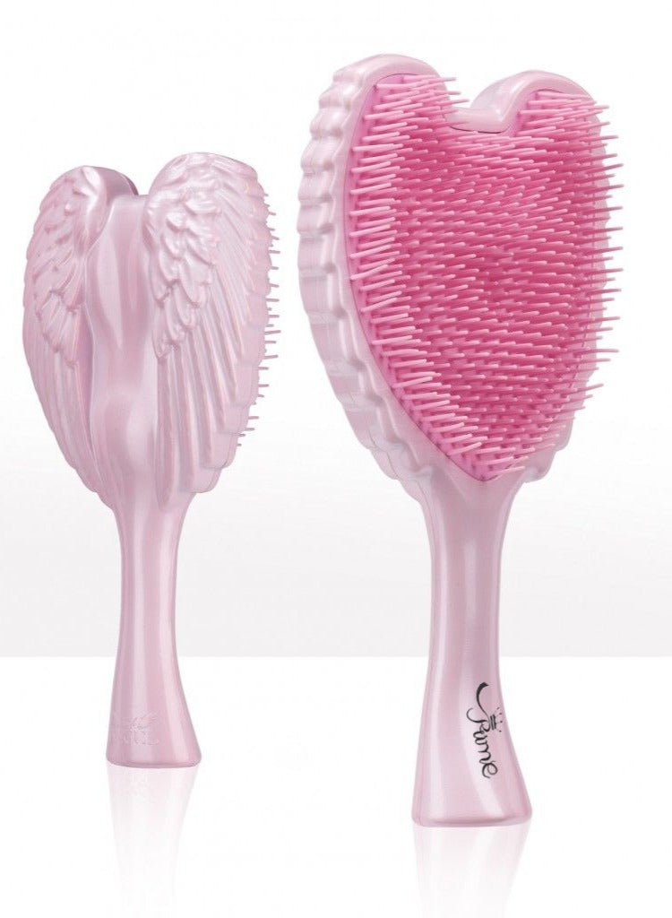 Prime Wet Tangle Detangler Hairbrush comb -Gloss Pink Bristles