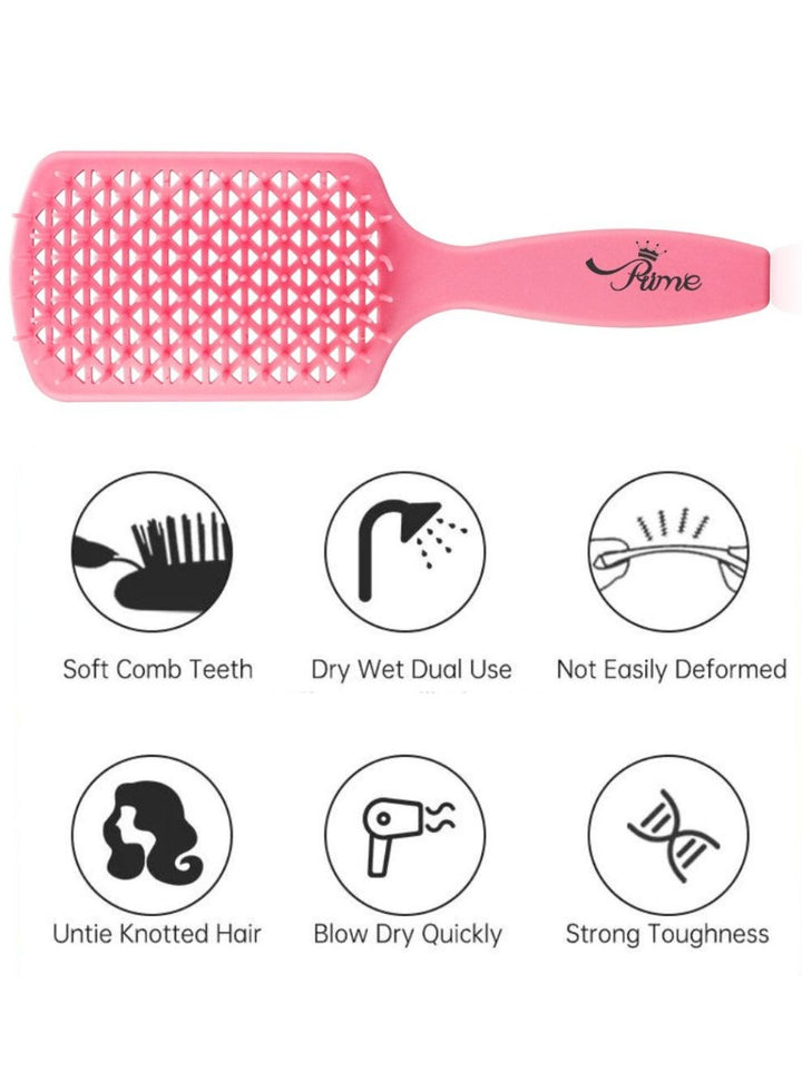 Wet Curly Detangling Hair Scalp Massage Comb- Pink