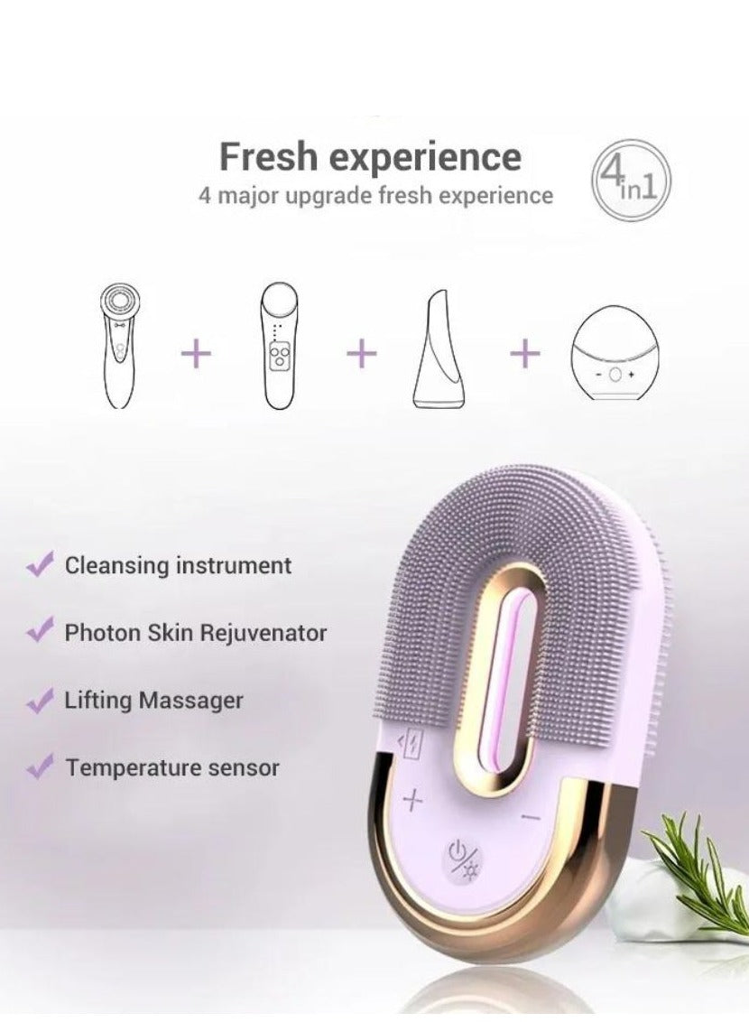 Mini Portable Waterproof Face Brush With LED