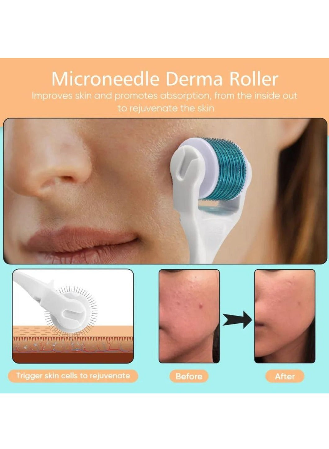 Multifunctional Derma Face Roller System 0.25 mm