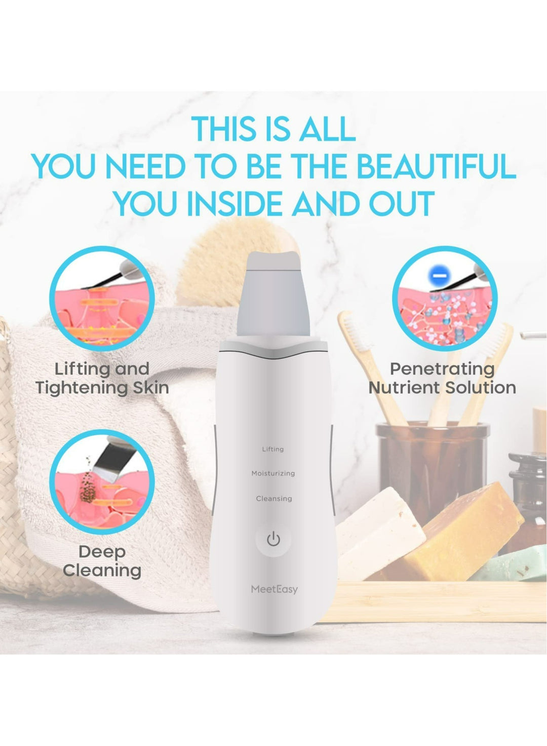 Electric Facial Cleansing Brush Waterproof Plus Rechargeable Blackhead Remover