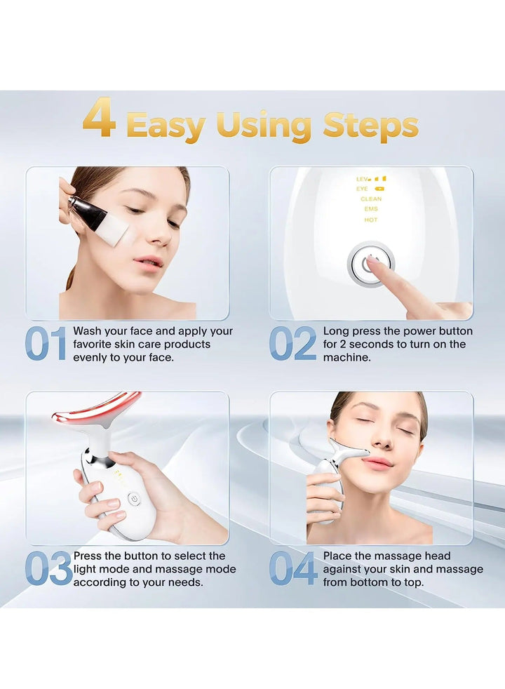 Premium 7 Color Face Massager Beauty Machine, Double Chin Therapy Facial Lifting Massager