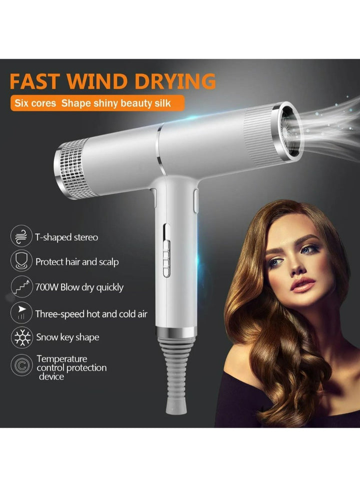 Professional Salon Portable Blow Dryer Plus Professional Detangler Superbrush and Portable Pocket Comb