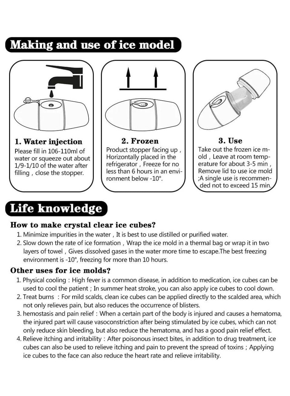 Ice Mold Ice Maker for Face with Anti-Leak& Drip System