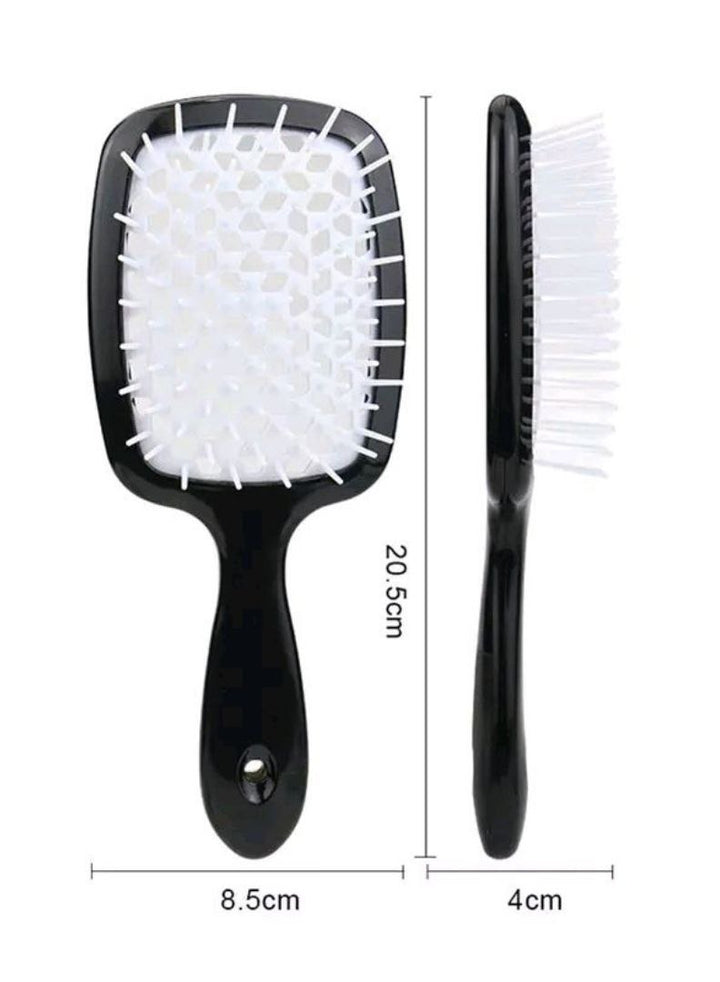 Hair Brush Professional Detangler Superbrush for Men and Women - Black White