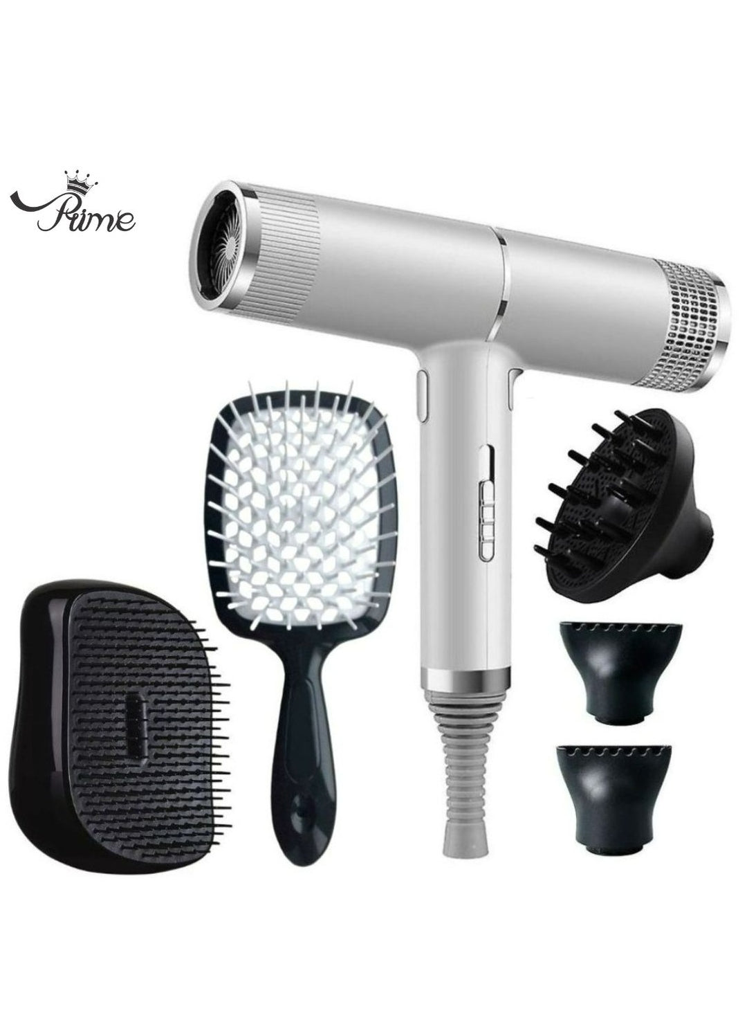 Professional Salon Portable Blow Dryer Plus Professional Detangler Superbrush and Portable Pocket Comb