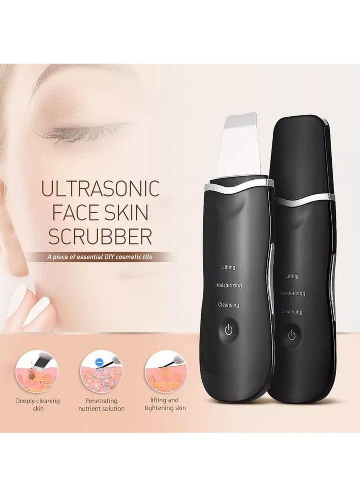 Ultrasonic Deep Facial Clean Machine Skin Scrubber Blackhead Removal Pimple Extractor Pores Unclog Face Cleanser Peeling Shovel Rechargeable