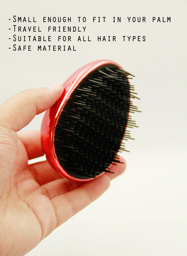 Mini Hair Brush Styling Detangler Hair Scalp Massage Comb - Orange