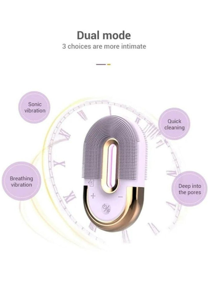 Mini Portable Waterproof Face Brush With LED