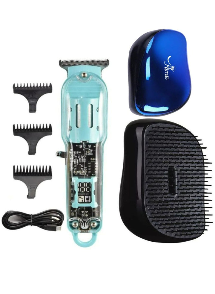 Men Portable Electric Shaver Plus Portable Pocket Comb Detangler Hairbrush