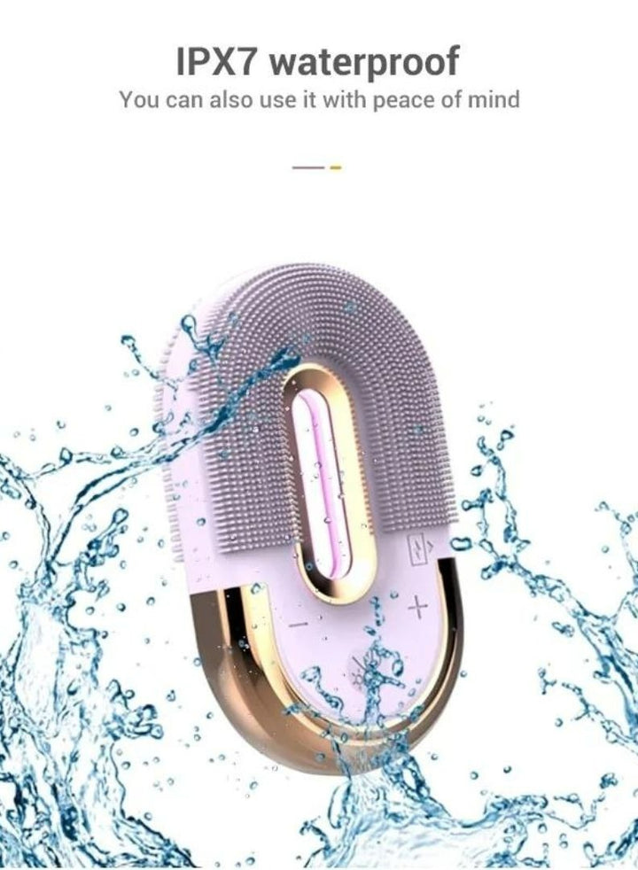 Mini Portable Waterproof Face Brush With LED