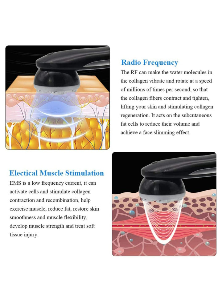 Ultrasonic Shovel Face + Black Head Remover + RF LED Therapy + Nano Facial Ionic Steamer 4 in 1 Bundle