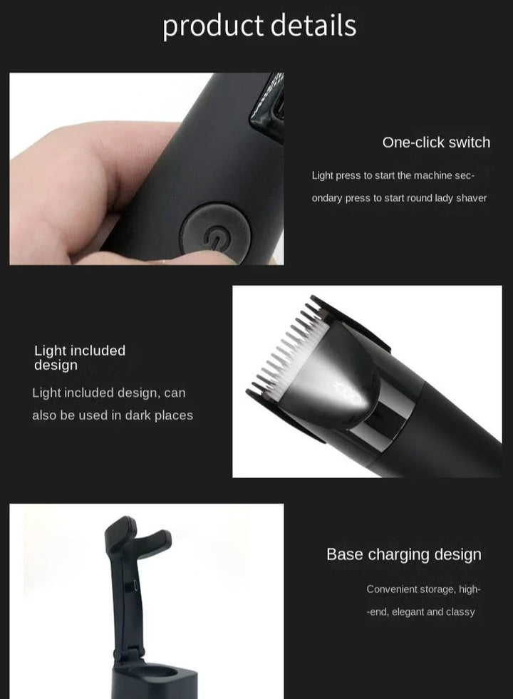 2 in 1 Beard Hair Trimmer Body Shaver Waterproof