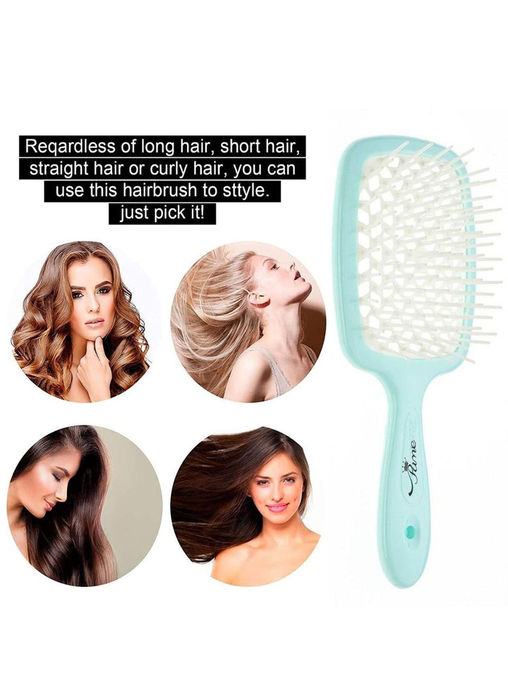 Hair Brush Professional Detangler Superbrush for Men and Women - White Green