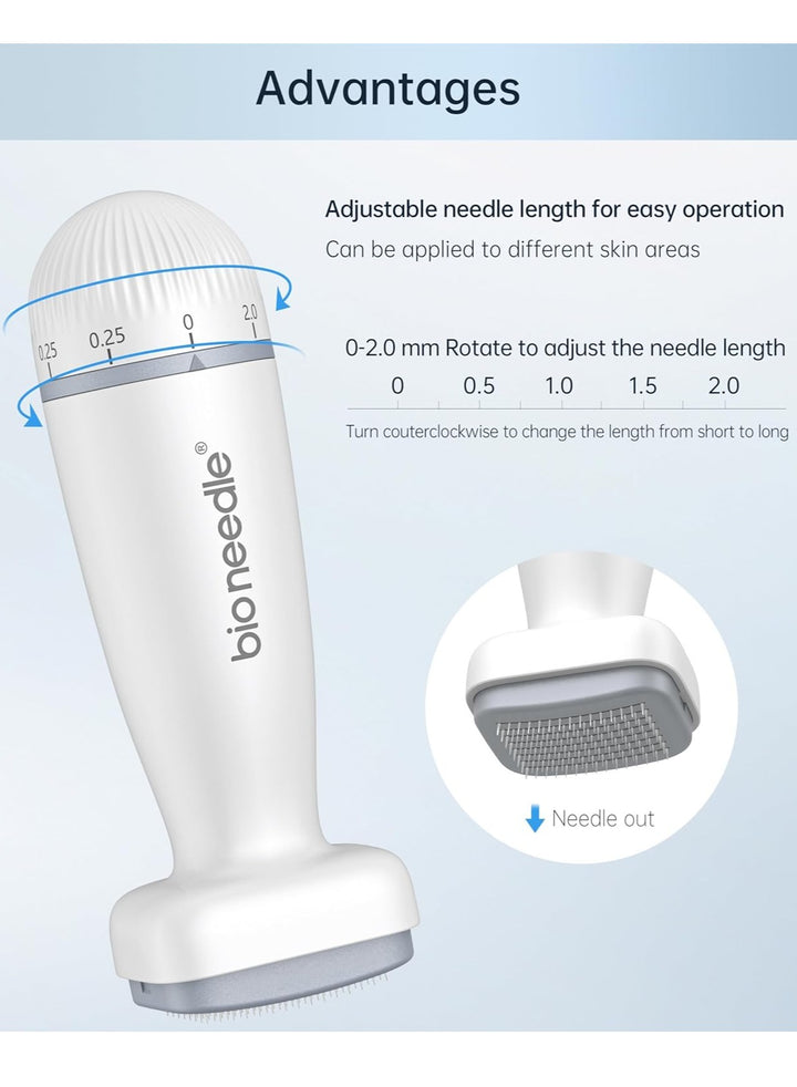 Adjustable 0-2mm 120 Pins Derma Stamp - Microneedling Derma Stamp