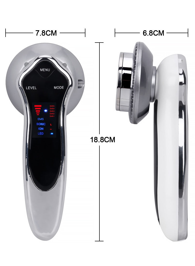 6 In1 Ultrasound Body EMS Slimming LED Therapy Facial Massager