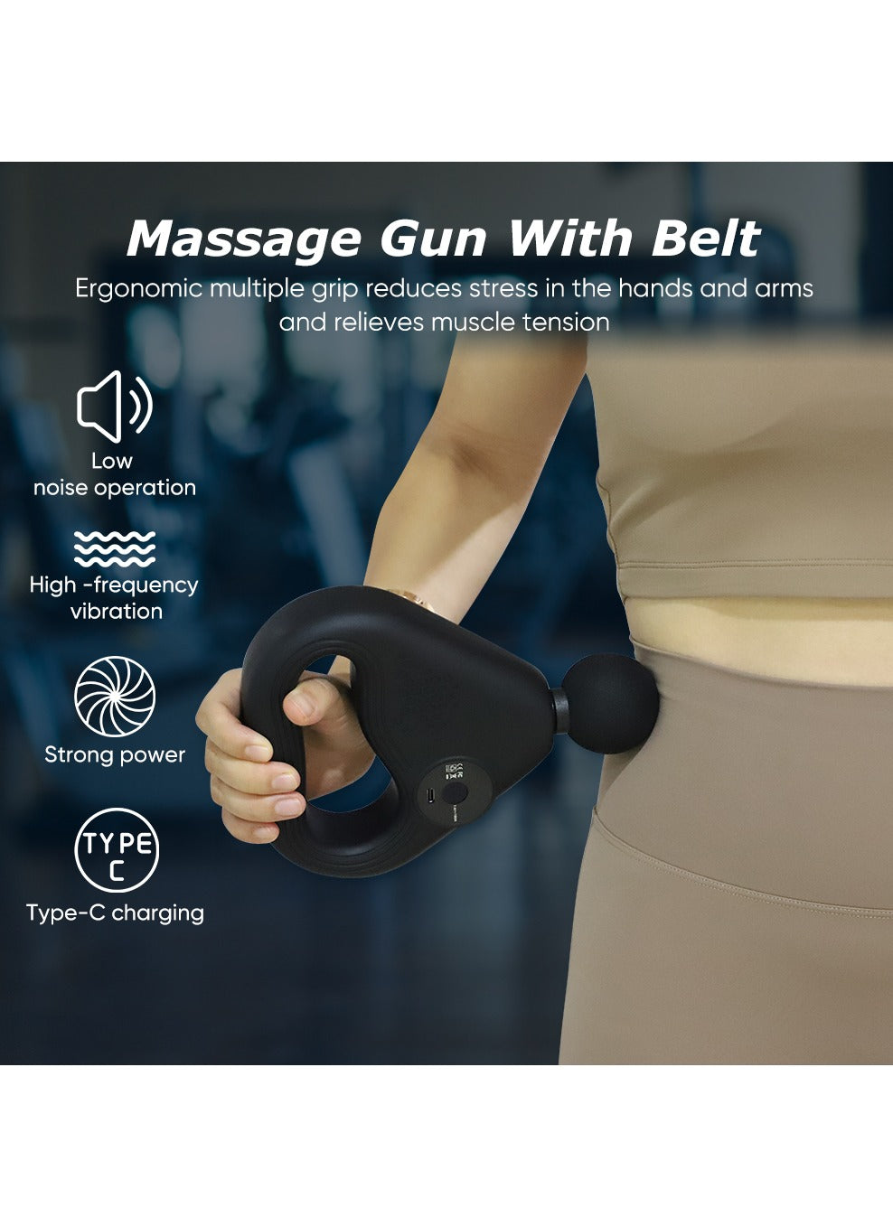 Massage Belt Slimming Deep Tissue Percussion Vibration with 8 Heads