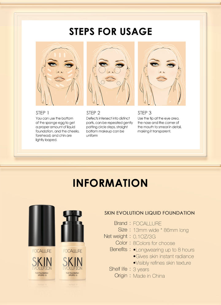 Skin Evolution Liquid Foundation -#2 Porcelain