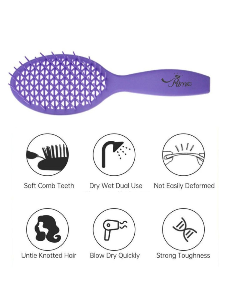 Wet Curly Detangling Hair Scalp Massage Comb- Purple