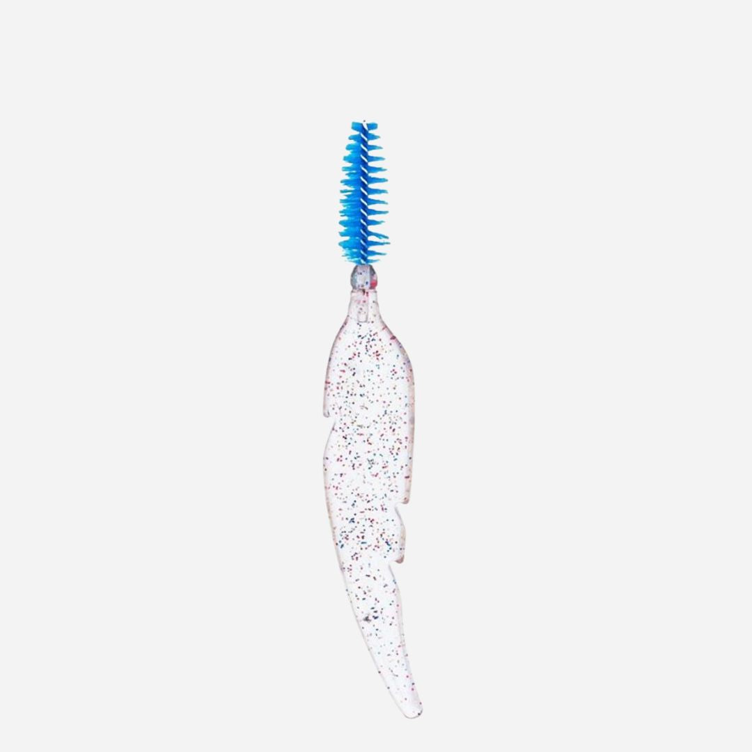 Feather Shape Crystal Shining Eyelash and Eyebrow Brush- Blue