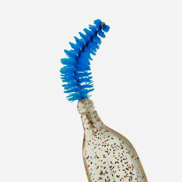 Feather Shape Crystal Shining Eyelash and Eyebrow Brush- Blue