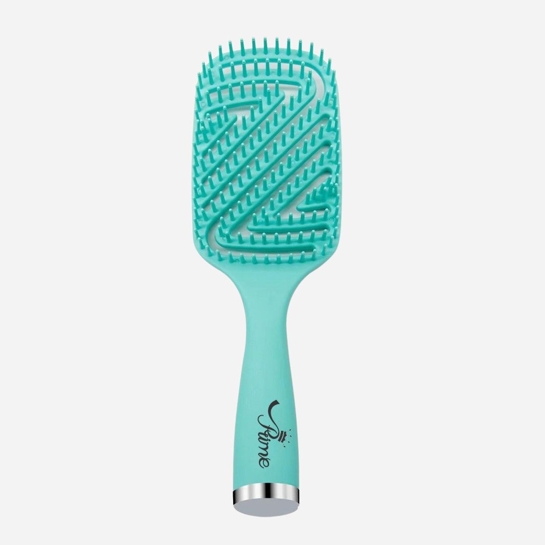 Wet Curly Detangling HairBrush & Hair Scalp Massage Comb - Green