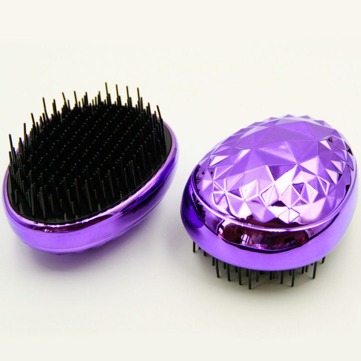 Mini Hair Brush Styling Detangler Hair Scalp Massage Comb - Purple