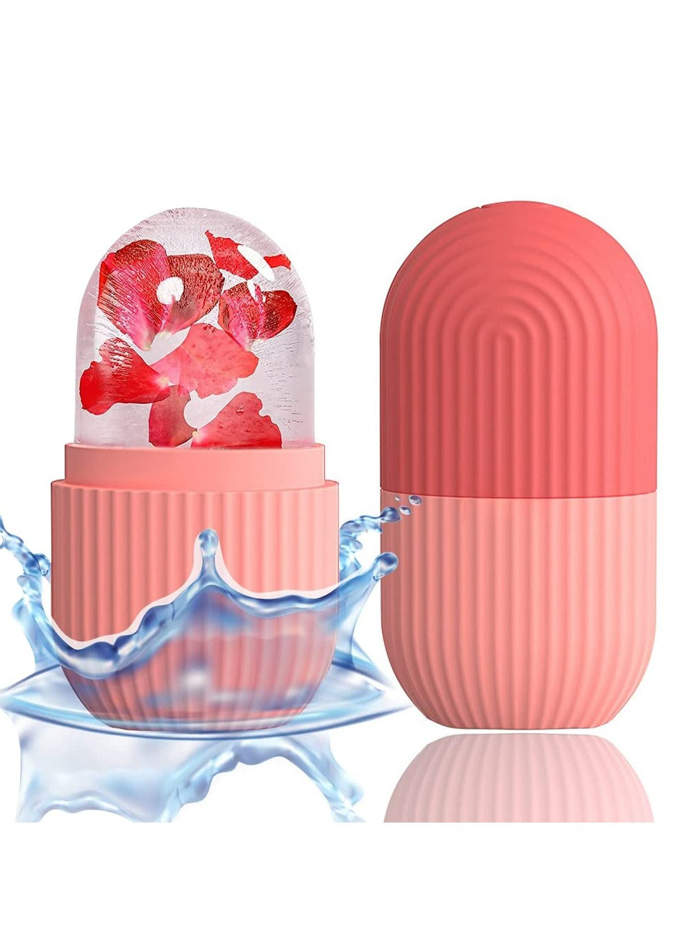 Ice Mold Ice Maker for Face with Anti-Leak& Drip System - Pink