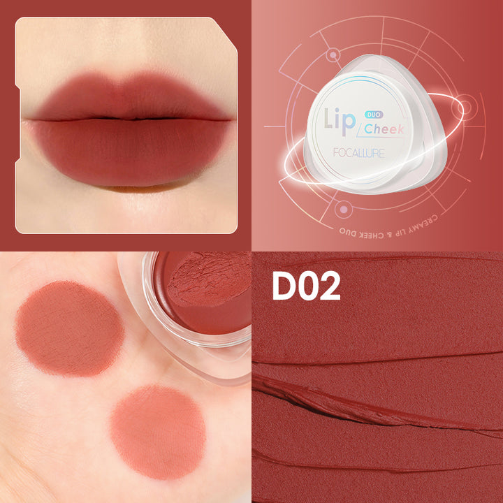 Velvet Hazy Matte Creamy Lip & Cheek Duo Lip Cream -D02