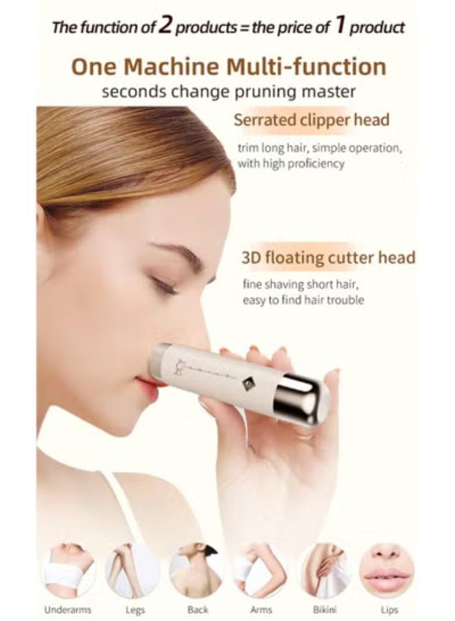 2-in-1 Electric Hair Removal Trimmer for Women