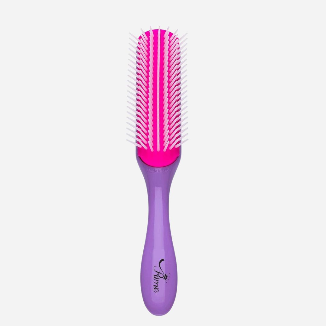 Detangling  Styling Curling Round Hair Brush - Purple Red