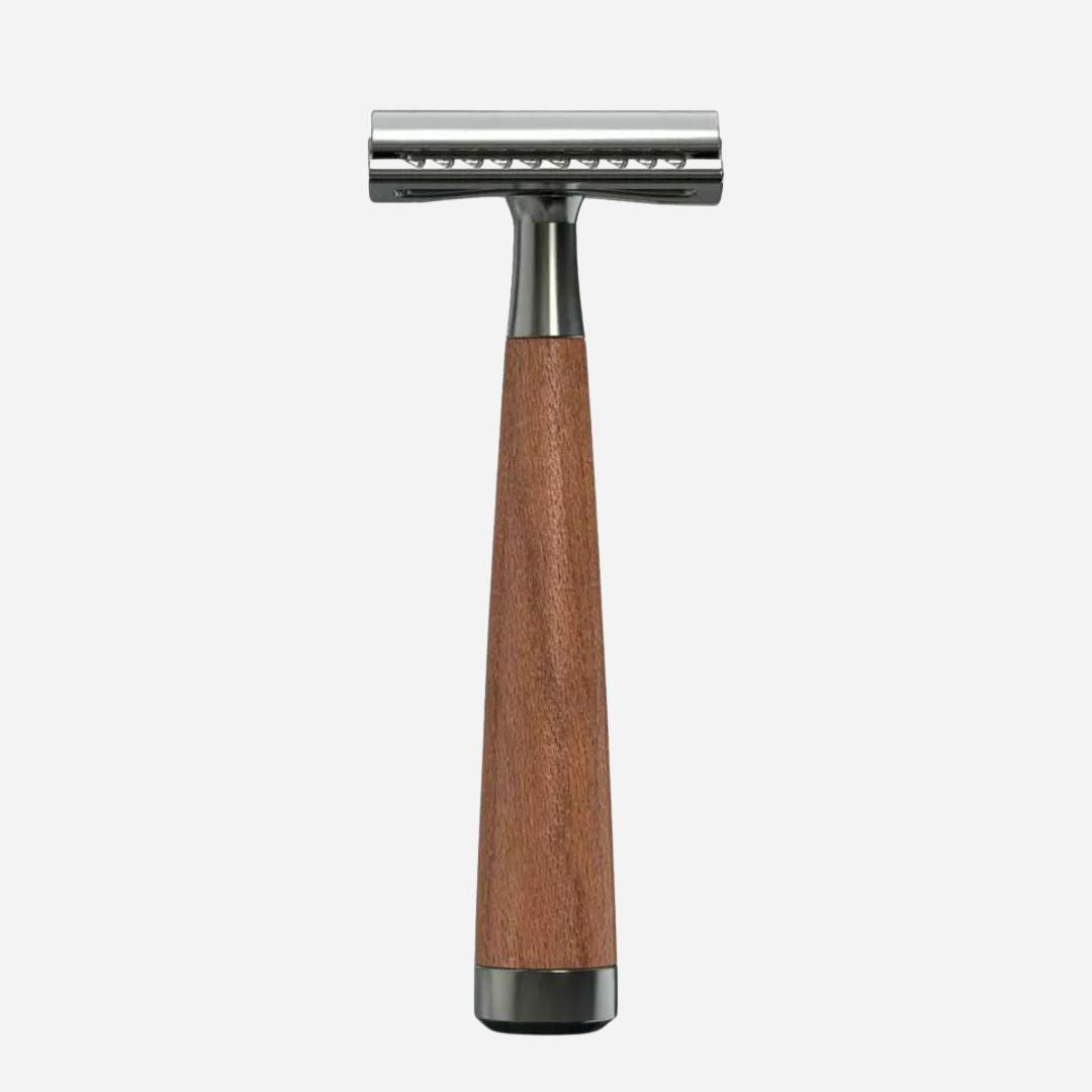 Double Edge Safety Razor for Women Men With Wooden Handle