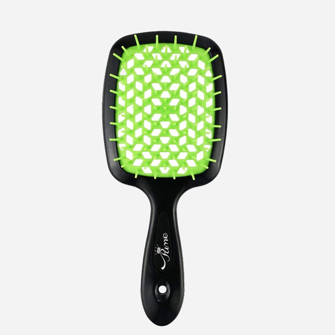 Hair Brush Professional Detangler Superbrush for Men and Women - Black Green