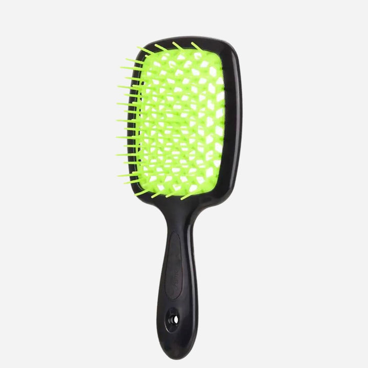 Hair Brush Professional Detangler Superbrush for Men and Women - Black Green