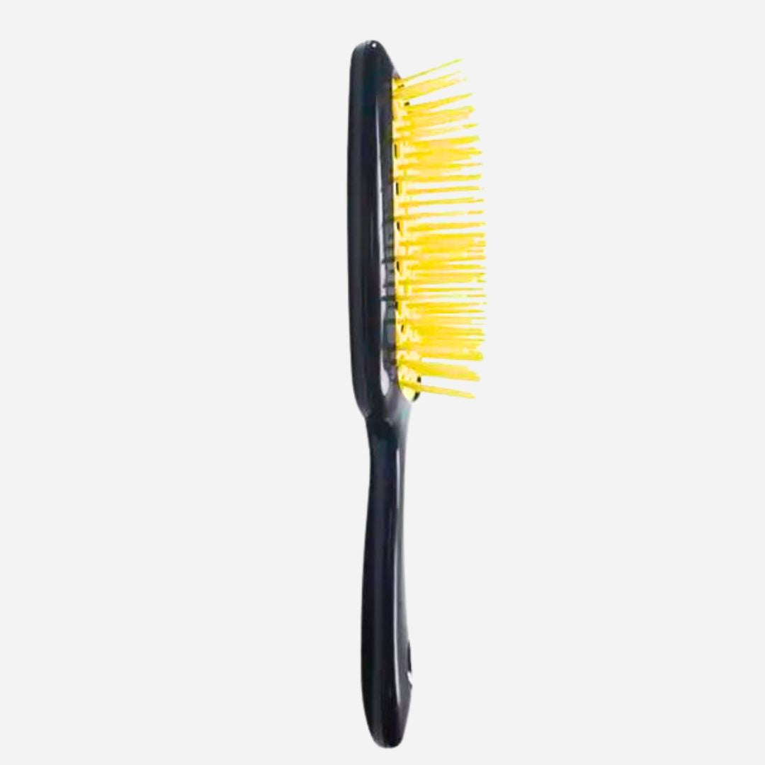 Hair Brush Professional Detangler Superbrush for Men and Women - Black Yellow