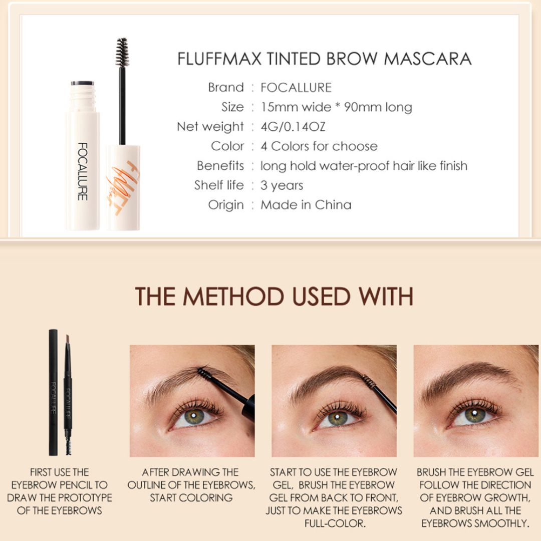 Fluffmax Tinted Brow Mascara- Natural Grey