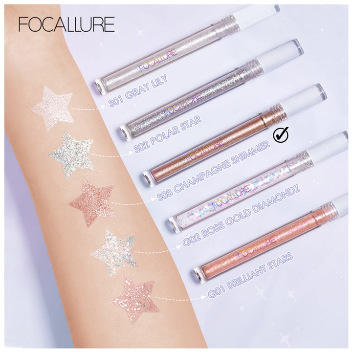 Glittering Liquid Eyeshadow-#S03 Champagne Shimmer