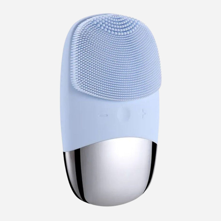 Facial Cleansing Brush 3-in-1 Electric Silicone Face Scrubber Blue