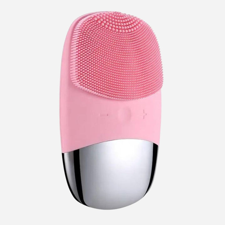 Facial Cleansing Brush 3-in-1 Electric Silicone Face Scrubber Pink