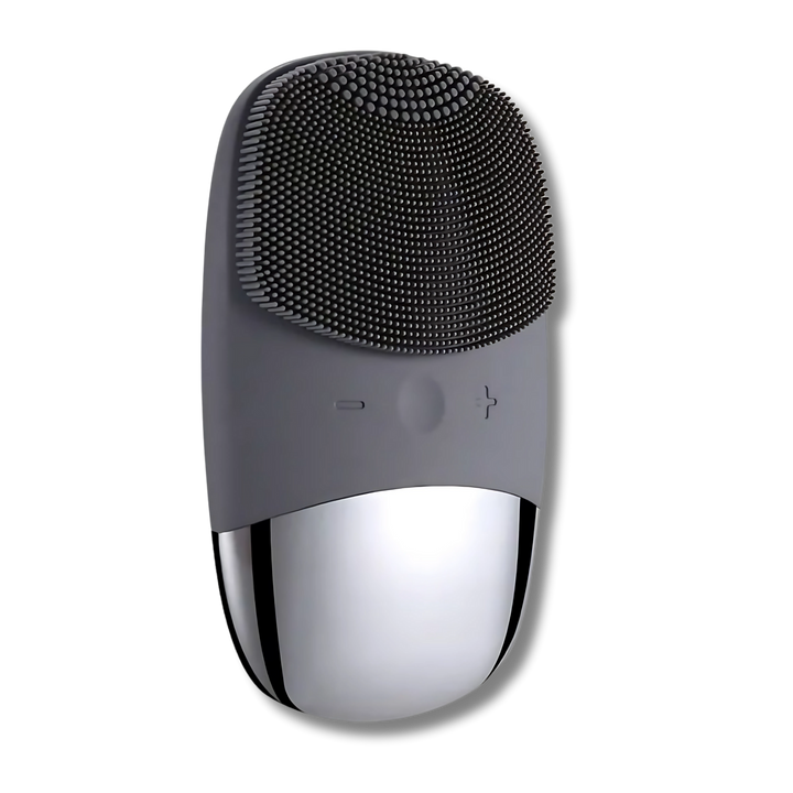 3-in-1 Sonic Silicone Facial Cleansing Brush (Black) - Deep Cleanse, Enhance Absorption & Massage