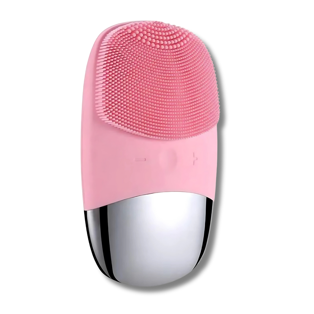 3-in-1 Sonic Silicone Facial Cleansing Brush (Blue) - Deep Cleanse, Enhance Absorption & Massage