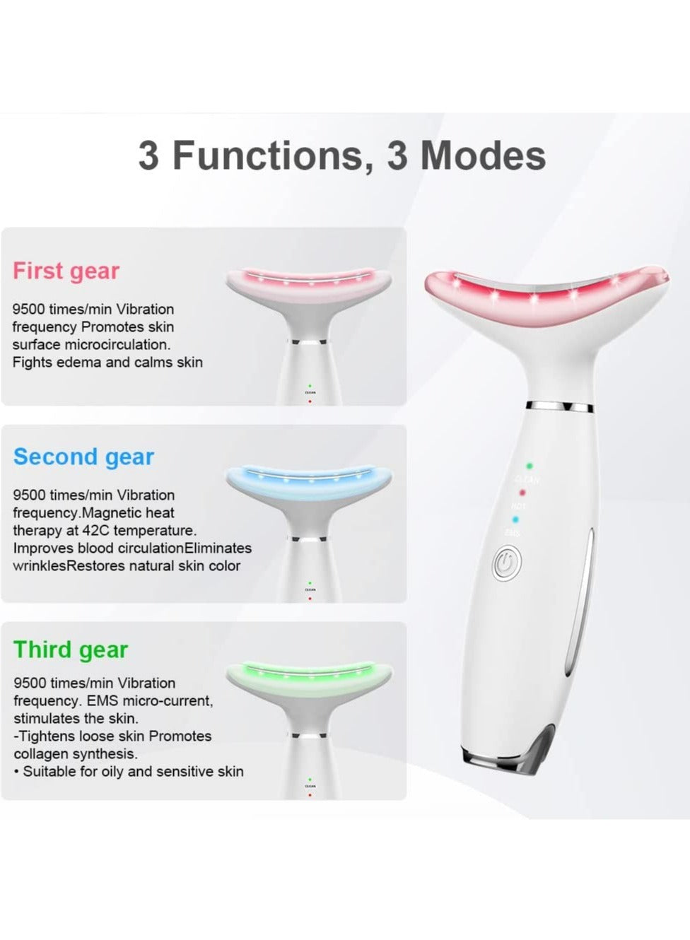 Neck Firming Massager Anti-Wrinkle Remove Machine Plus V- Face Shaping Massager