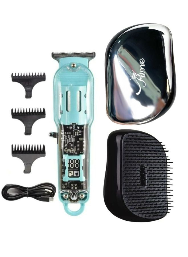 Men Portable Electric Shaver Plus Portable Pocket Comb Detangler Hairbrush