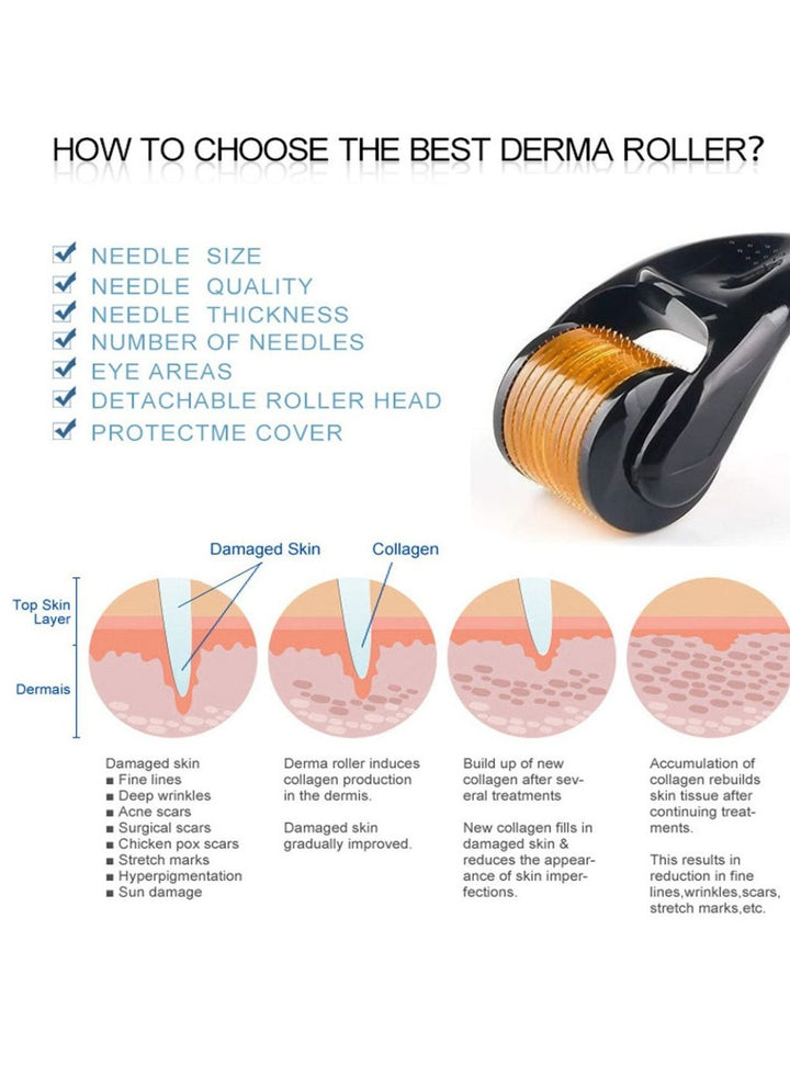 Dermaroller 0.3 mm for Face Body Beard and Hair Growth