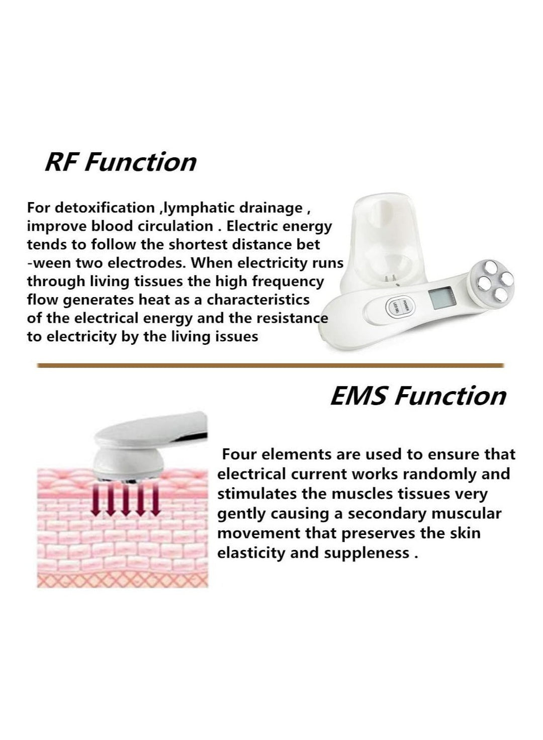 5 in 1 Face Lift Device Skin Tightening RF Machine For Wrinkle Removal