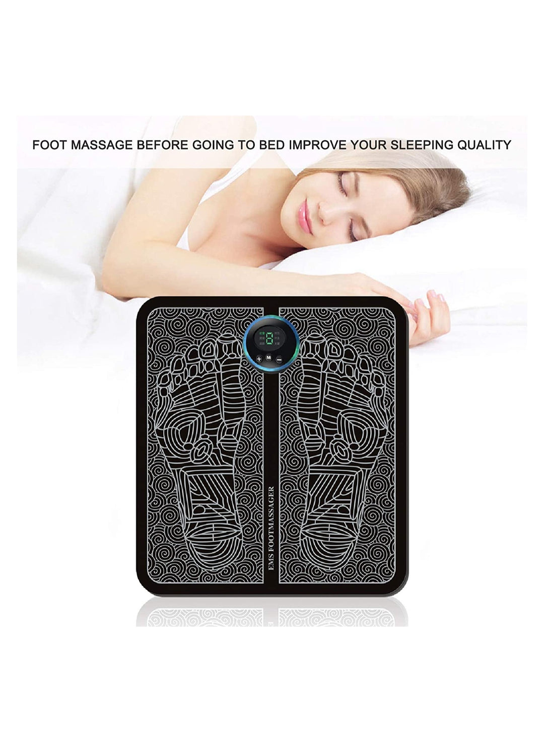 Multifunction Massage Pillow with 8 Massager Heads + EMS Foot Massager